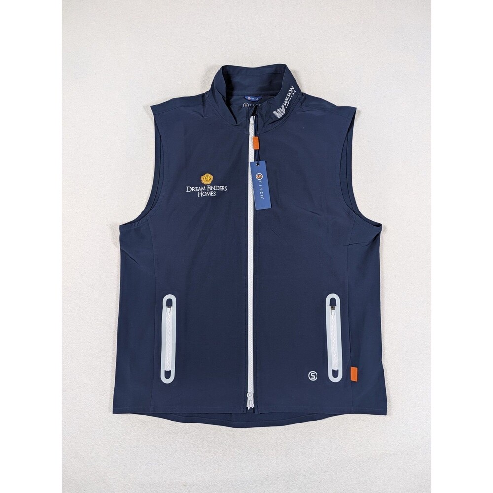 Stitch GT Vest Tour Issue Mens M Blue SWS Weather System Golf Performance PGA